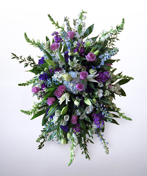 Purple, Blue, White Standing Spray