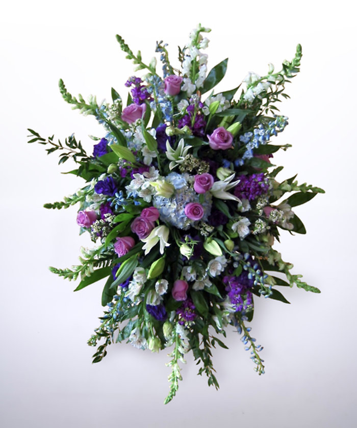 Purple, Blue, White Standing Spray