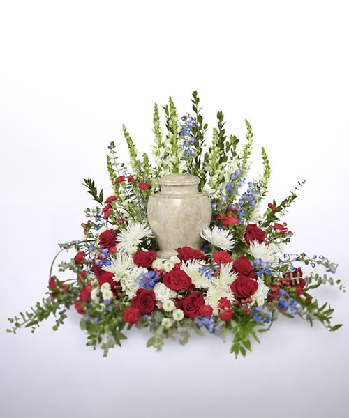 Red, White, Blue Cremation Tribute