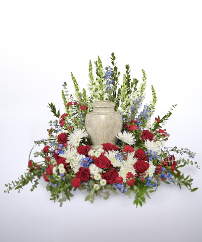 Red, White, Blue Cremation Tribute