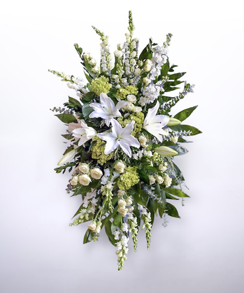 White & Green Standing Spray