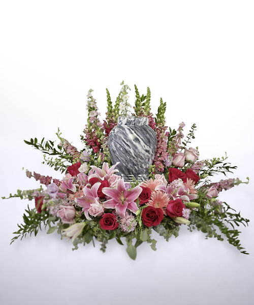 Pink & Red Cremation Tribute