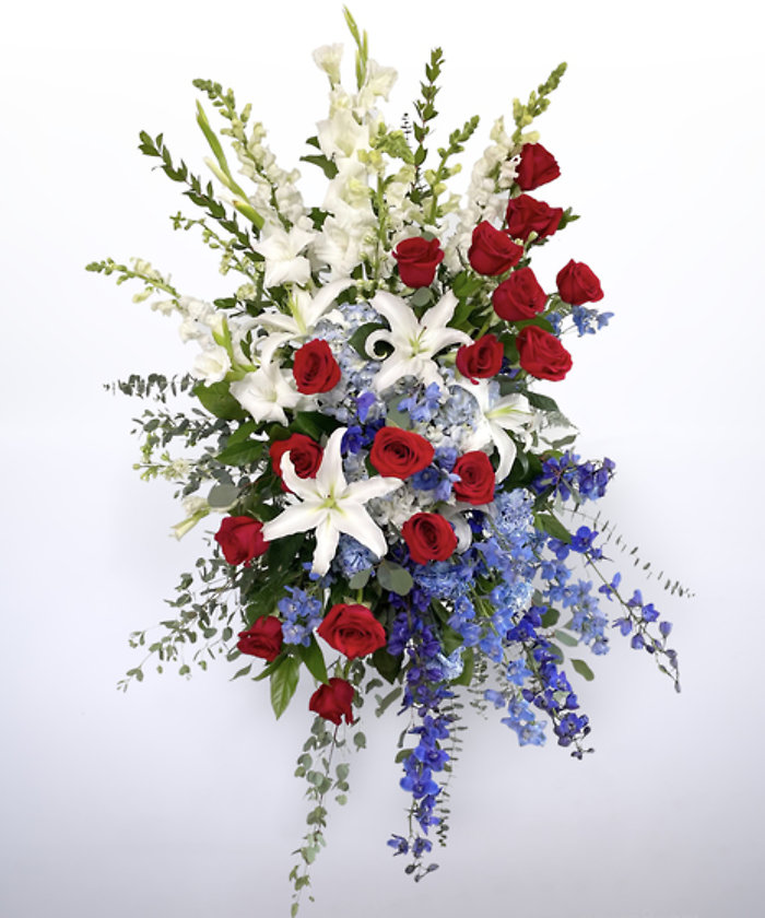 Red, White, Blue Standing Spray