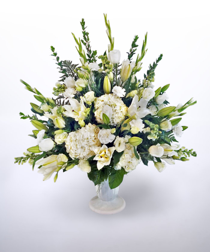 Radiant White Funeral Urn