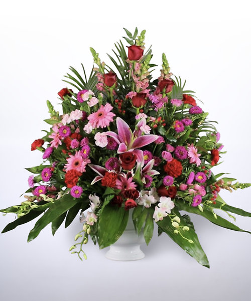 Red & Pink Funeral Urn
