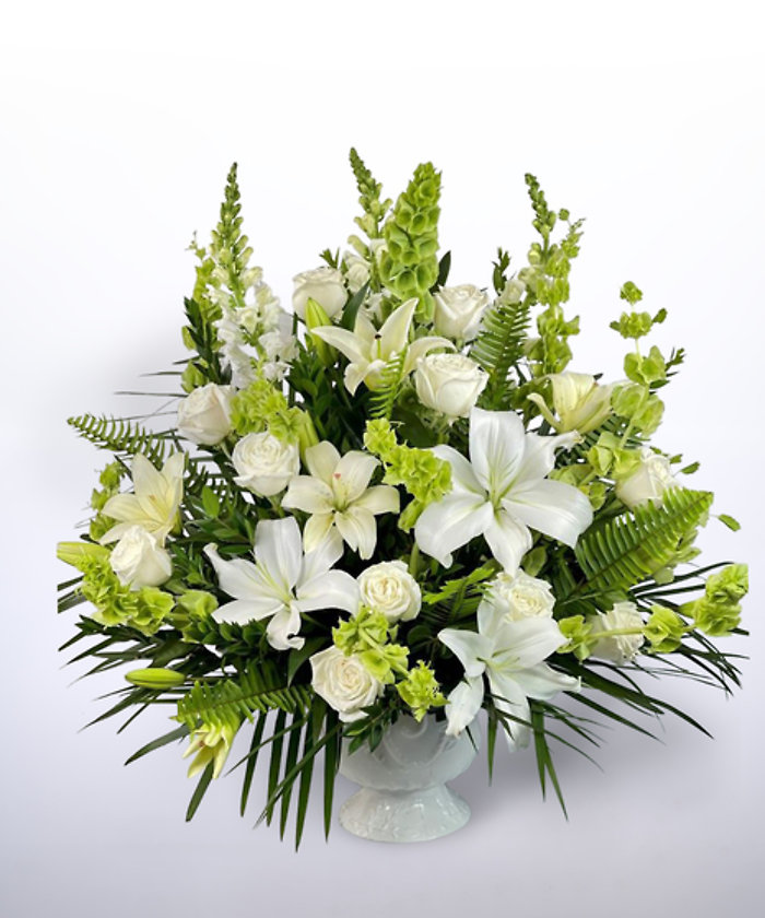 White Harmony Funeral Urn