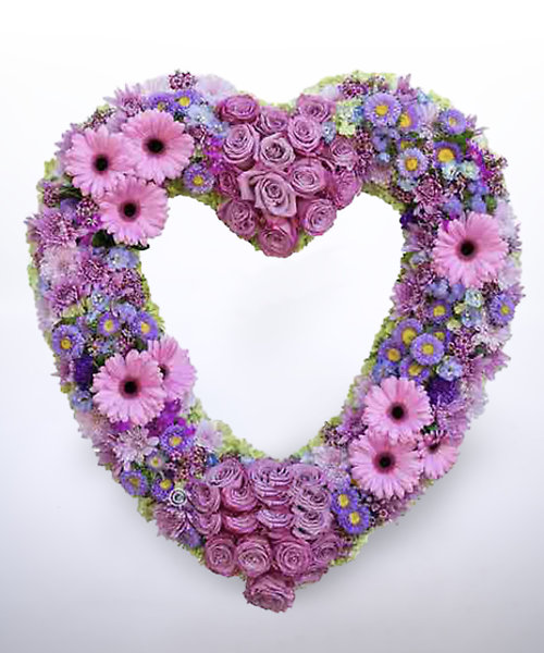 Purple & Pink Open Heart