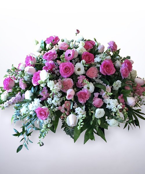 Peaceful Pink Casket Cover