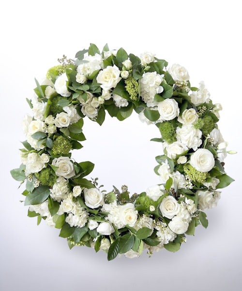 Radiant White Funeral Wreath