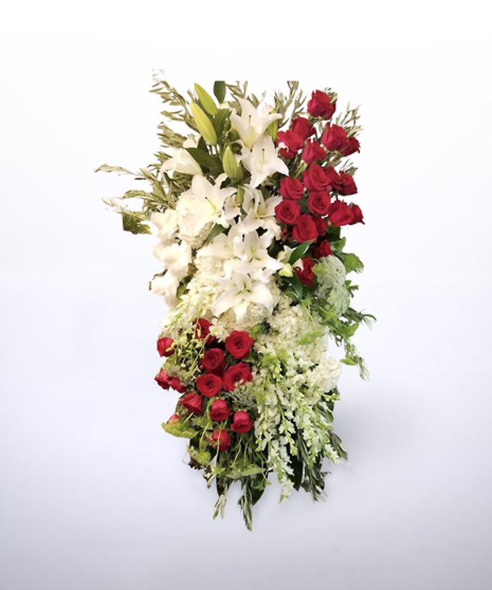 Red & White Standing Spray