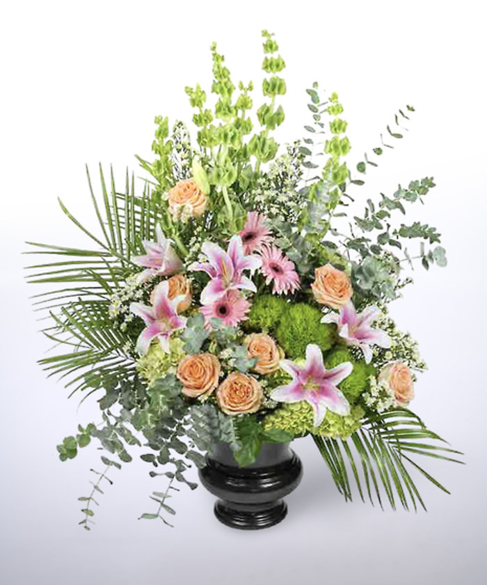 Pink, Orange, Green Funeral Urn