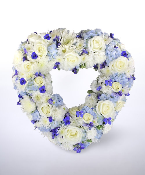Blue & White Open Heart