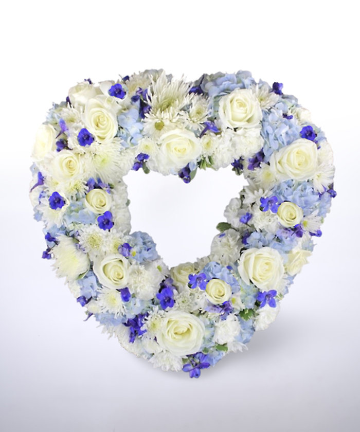 Blue & White Open Heart