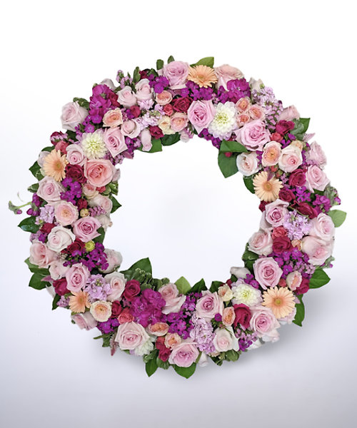 Peaceful Pastels Funeral Wreath