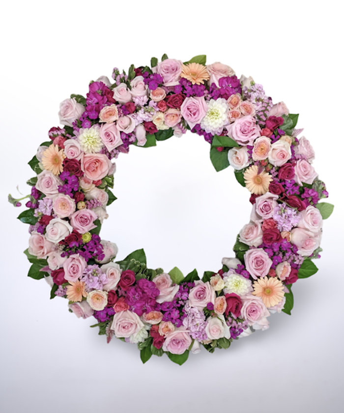 Peaceful Pastels Funeral Wreath