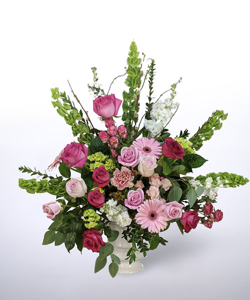 Pink, Green, White Funeral Urn