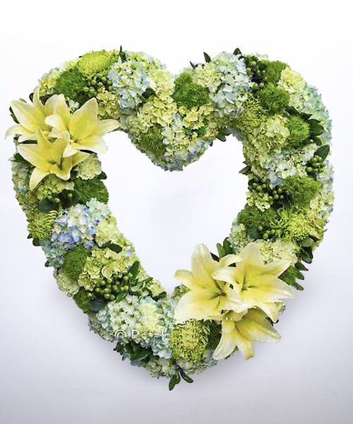 Green & Yellow Open Heart