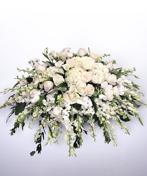 White Purity Casket Cover