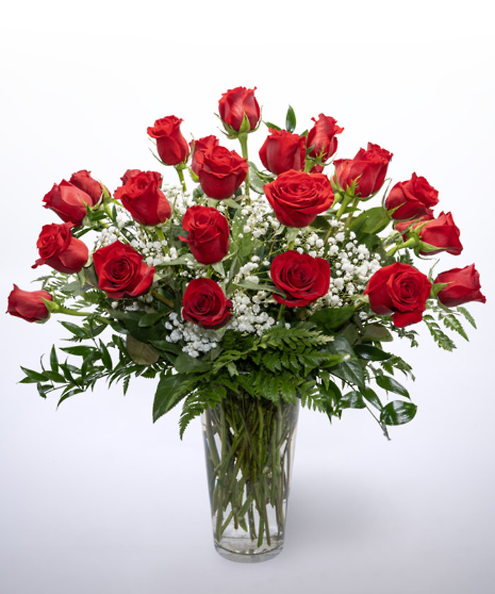 24 Red Roses Vased