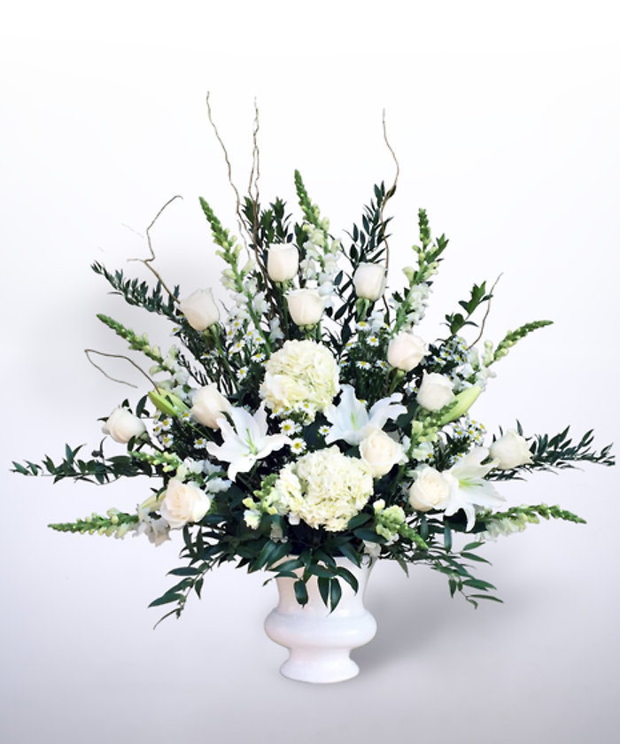 White Reverence Funeral Urn